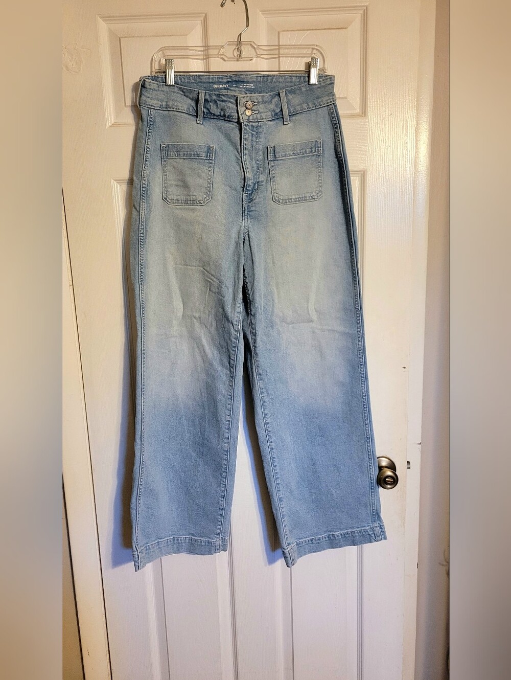 Old Navy Light Wash Wide-Leg Jeans - Light Blue